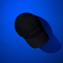 It’s for us - Dad Hat Cap, black logo on black IT’S FOR US Studio